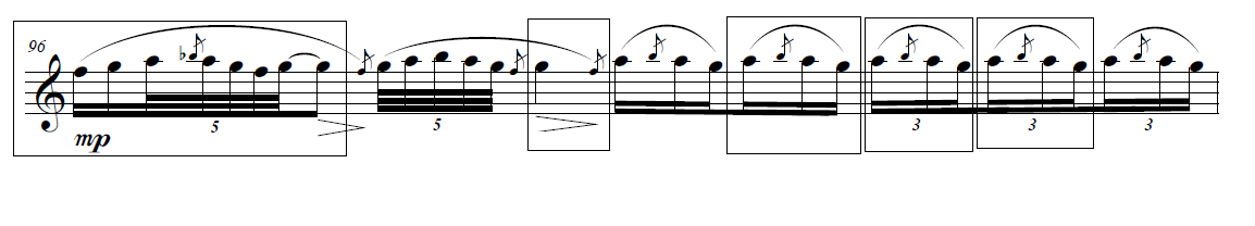 Example of chromatic treatment of the Iranian melody
